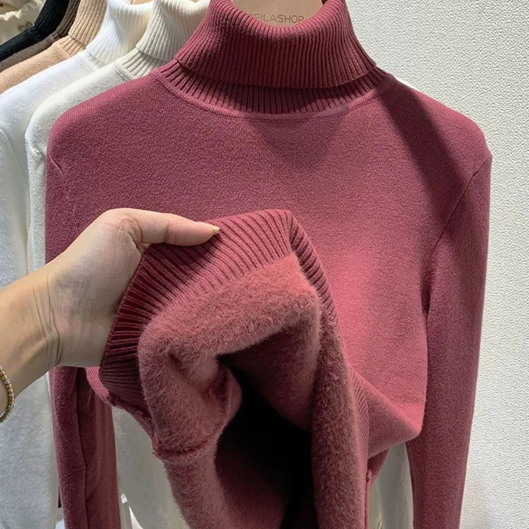 LilyMae | Fleece-Lined Turtleneck Jumper