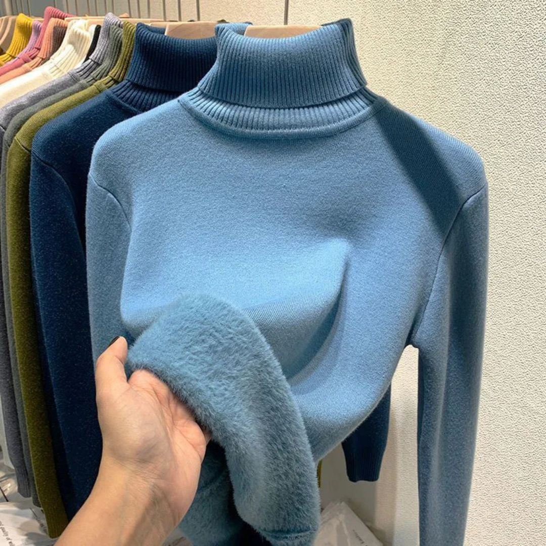 LilyMae | Fleece-Lined Turtleneck Jumper