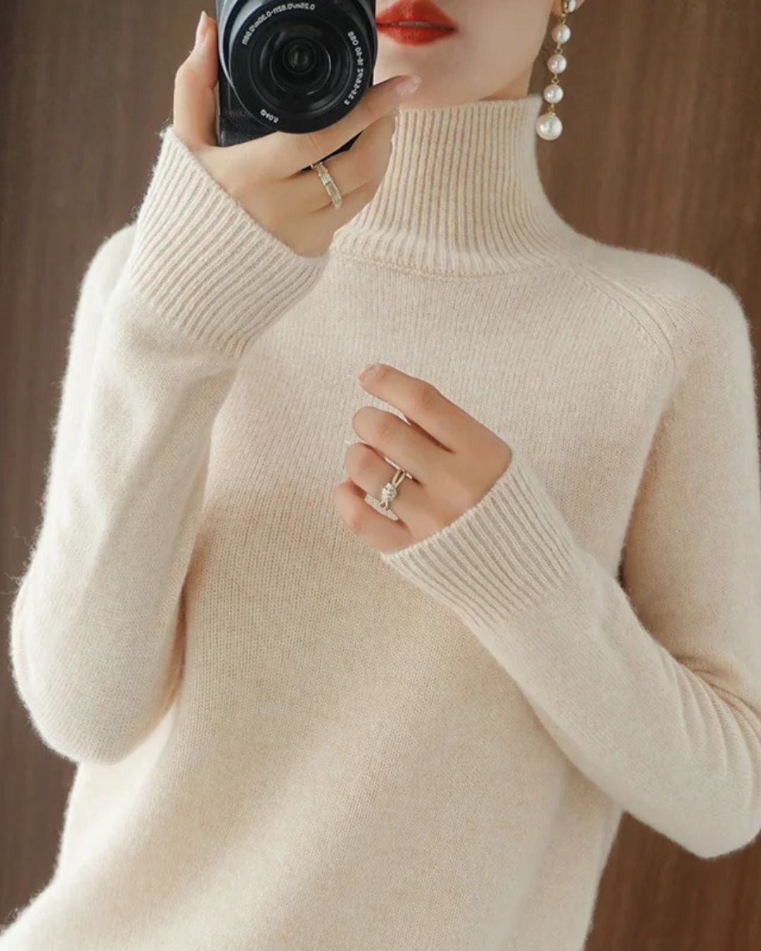 LilyMae | High Neck Merino Wool Jumper