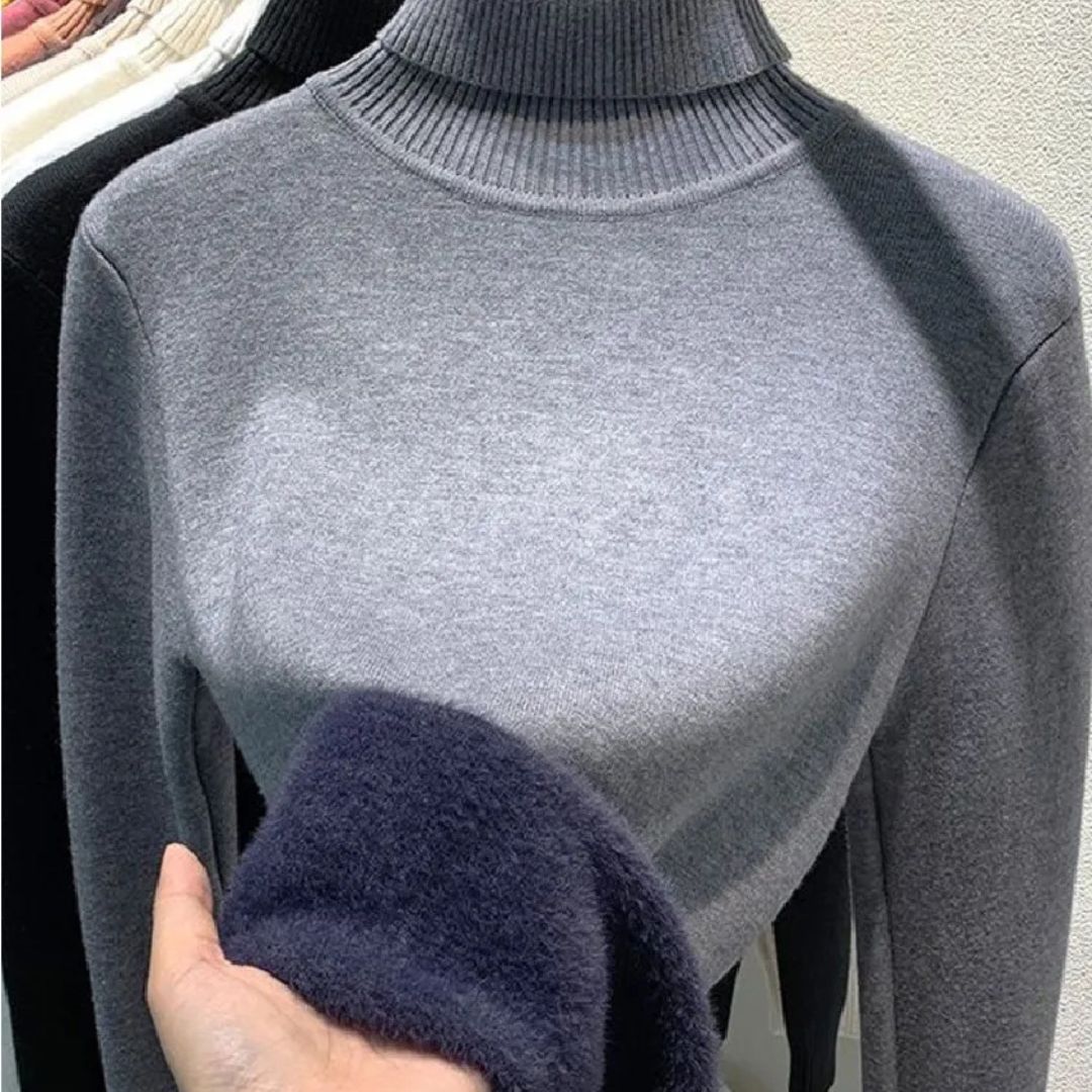 LilyMae | Fleece-Lined Turtleneck Jumper