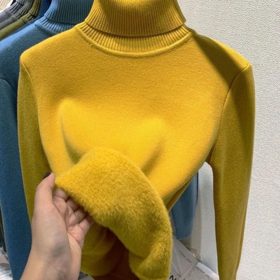 LilyMae | Fleece-Lined Turtleneck Jumper