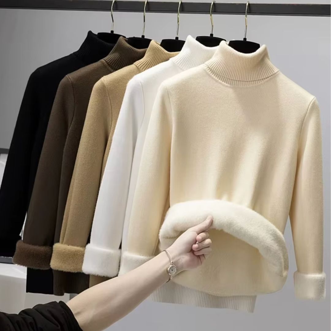 LilyMae | Fleece-Lined Turtleneck Jumper