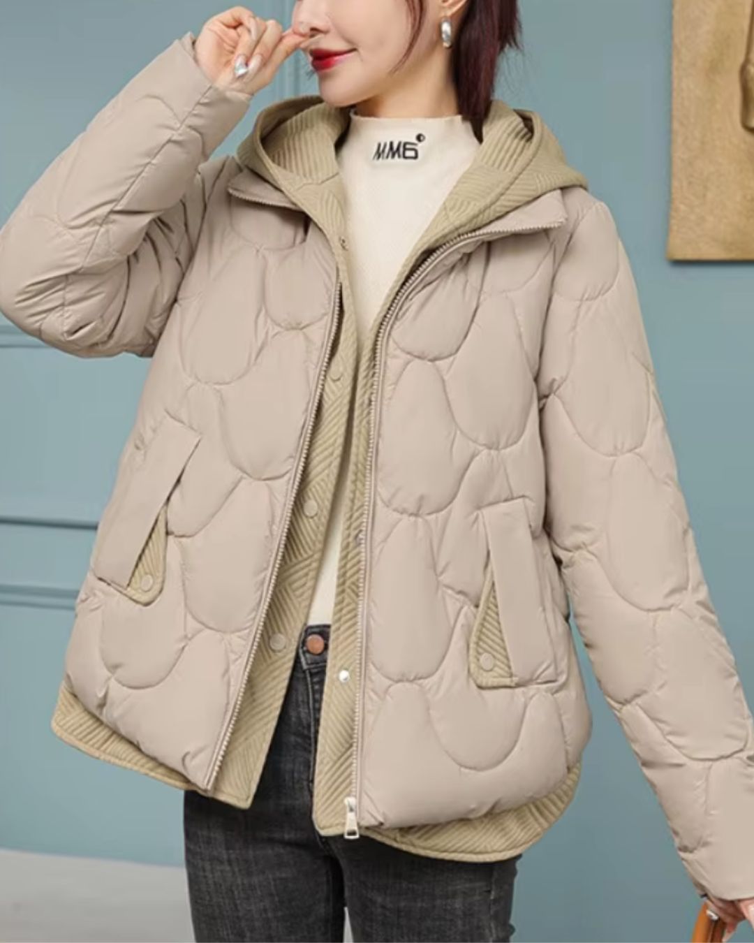 LilyMae | Warm Quilted Jacket With Hood