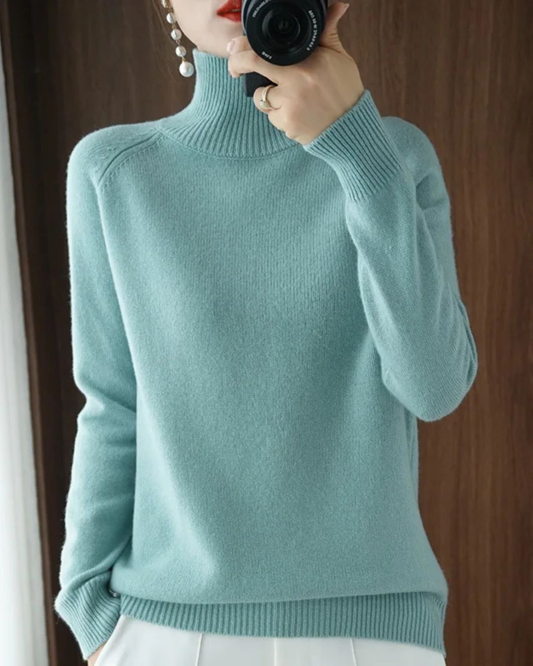 LilyMae | High Neck Merino Wool Jumper