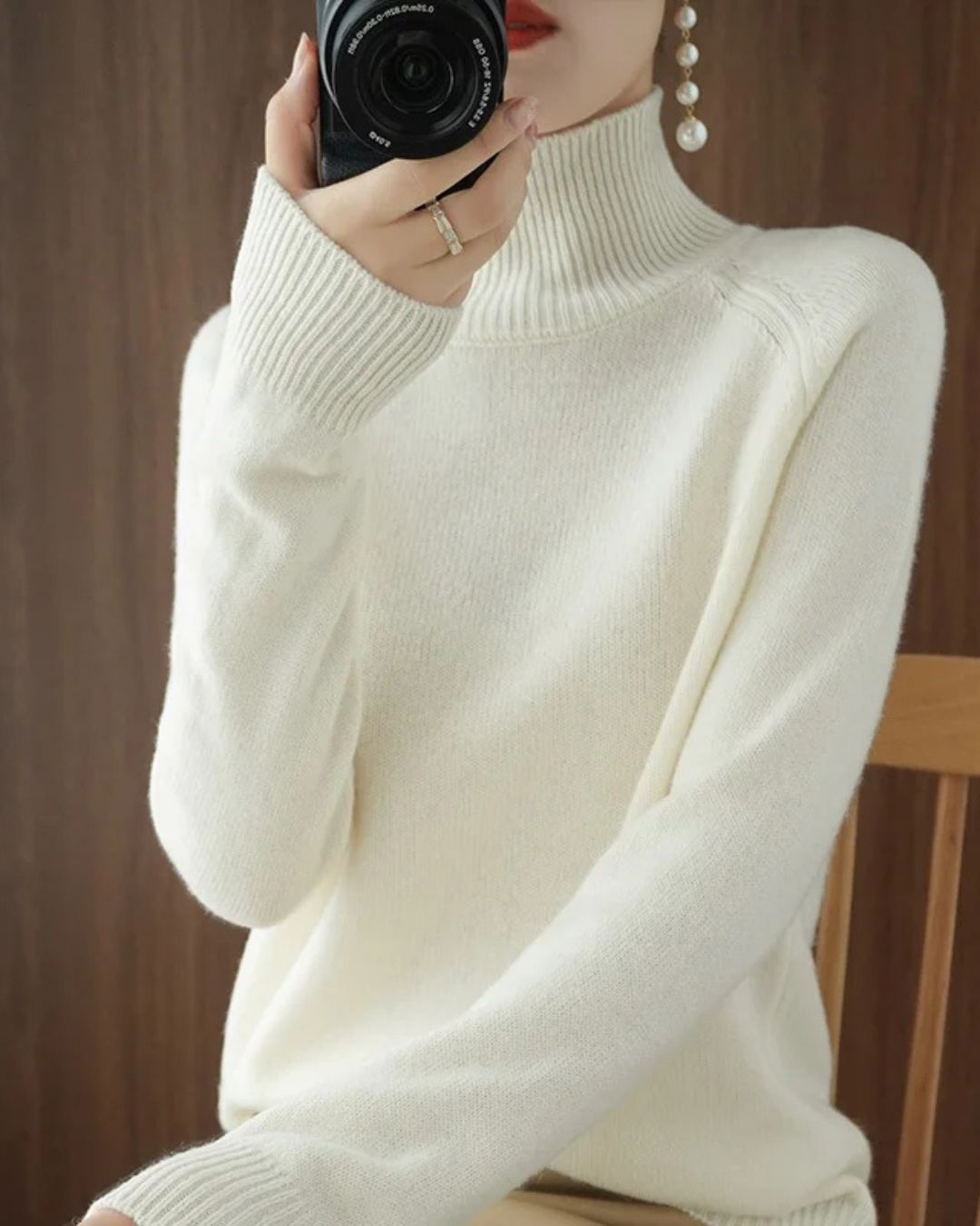 LilyMae | High Neck Merino Wool Jumper