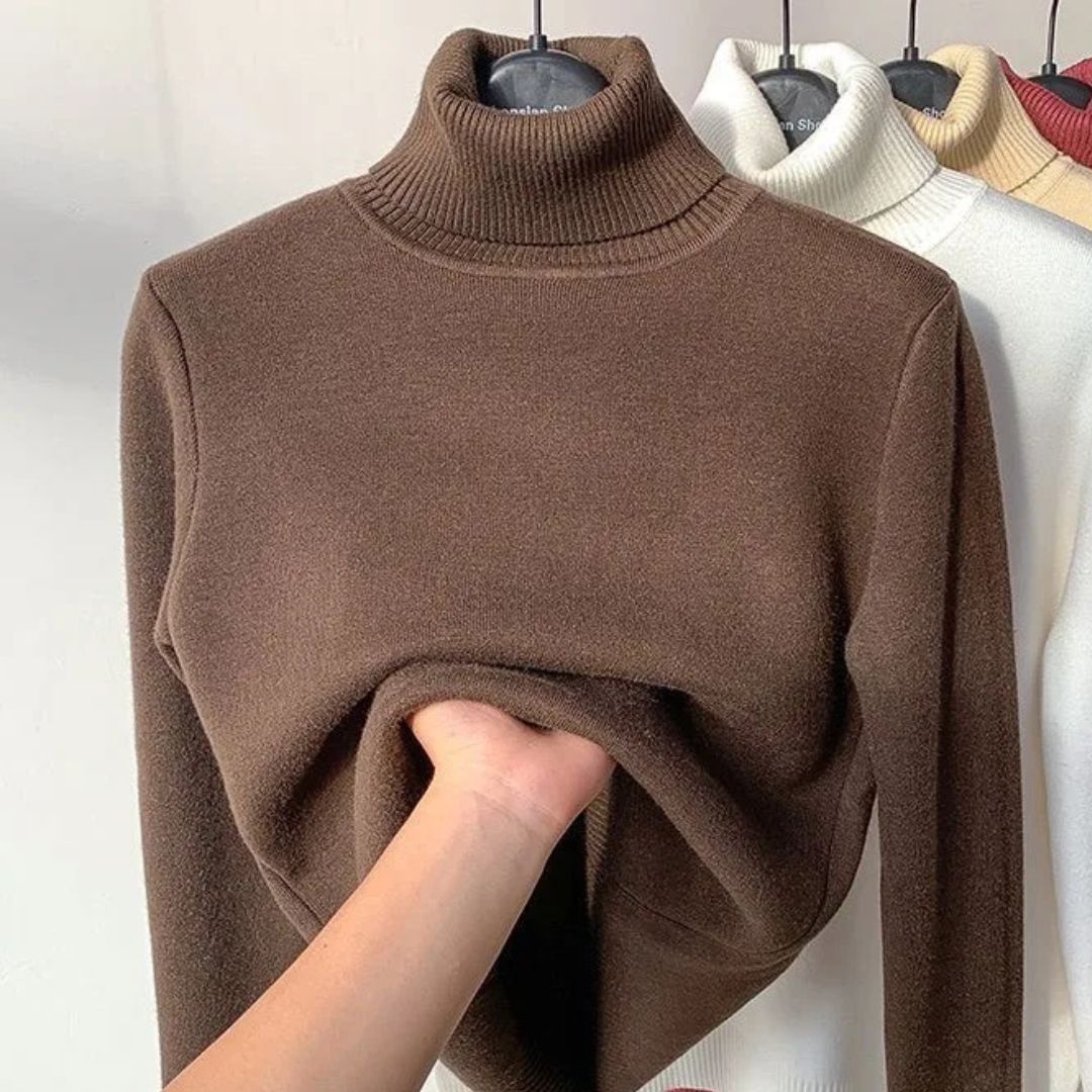 LilyMae | Fleece-Lined Turtleneck Jumper