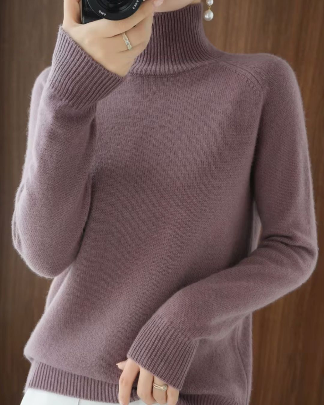 LilyMae | High Neck Merino Wool Jumper