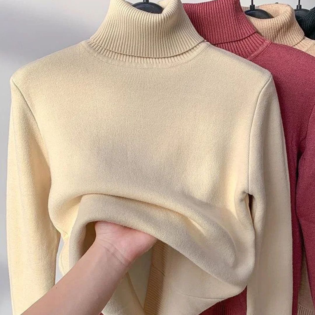 LilyMae | Fleece-Lined Turtleneck Jumper