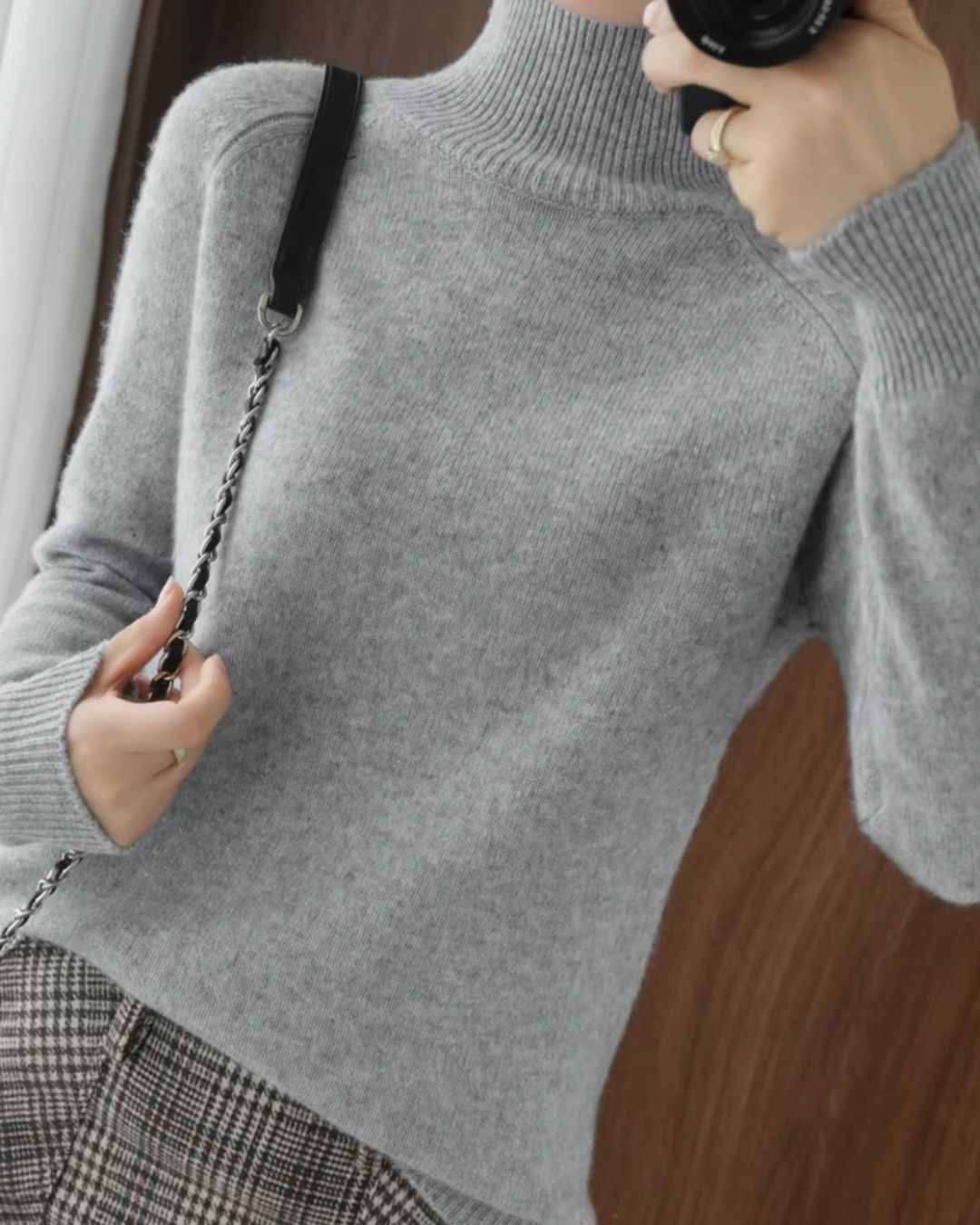 LilyMae | High Neck Merino Wool Jumper