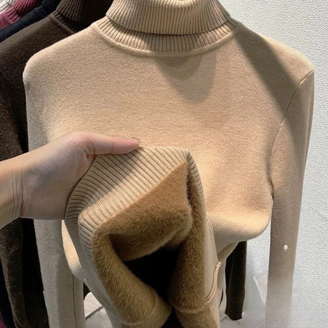 LilyMae | Fleece-Lined Turtleneck Jumper