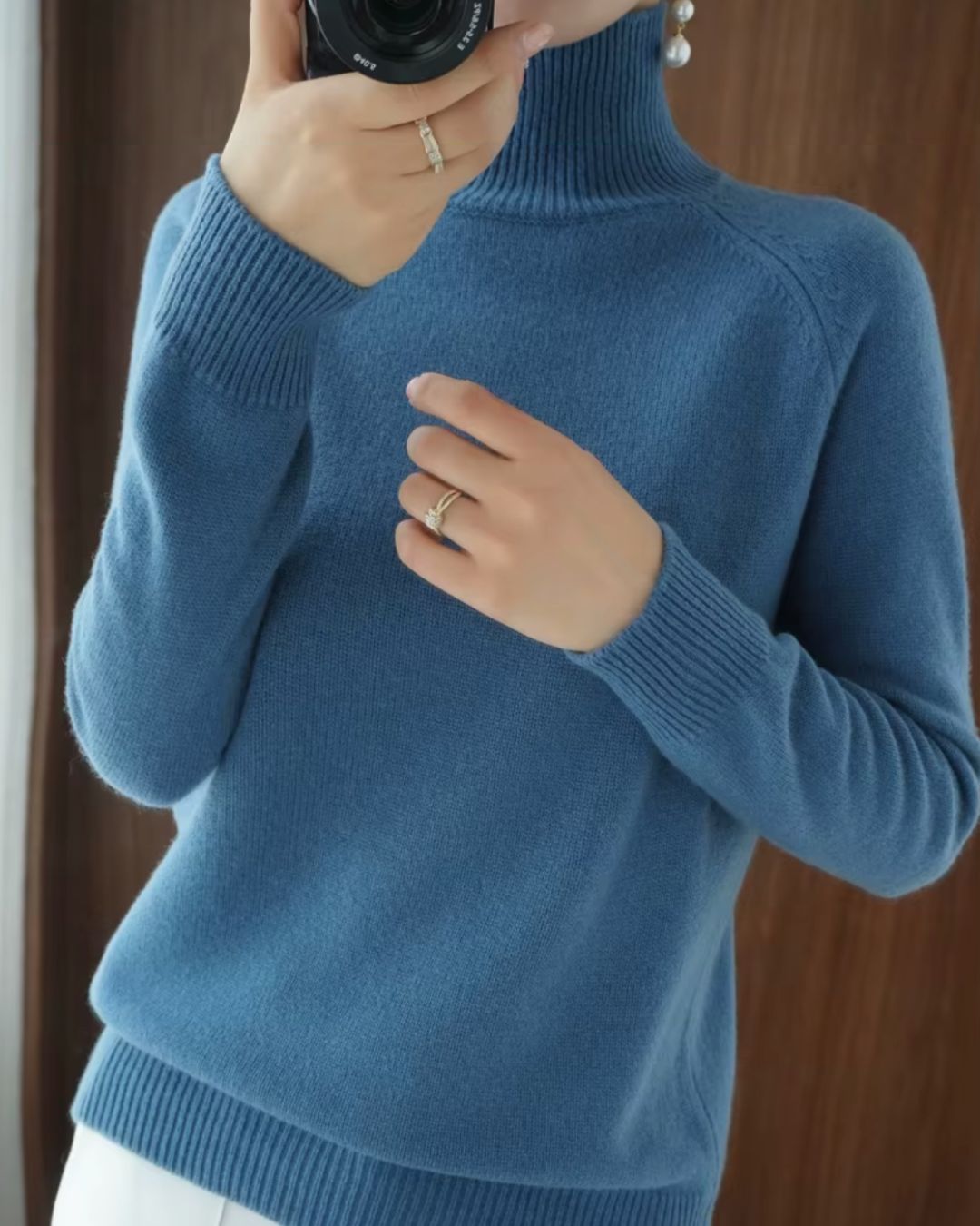 LilyMae | High Neck Merino Wool Jumper