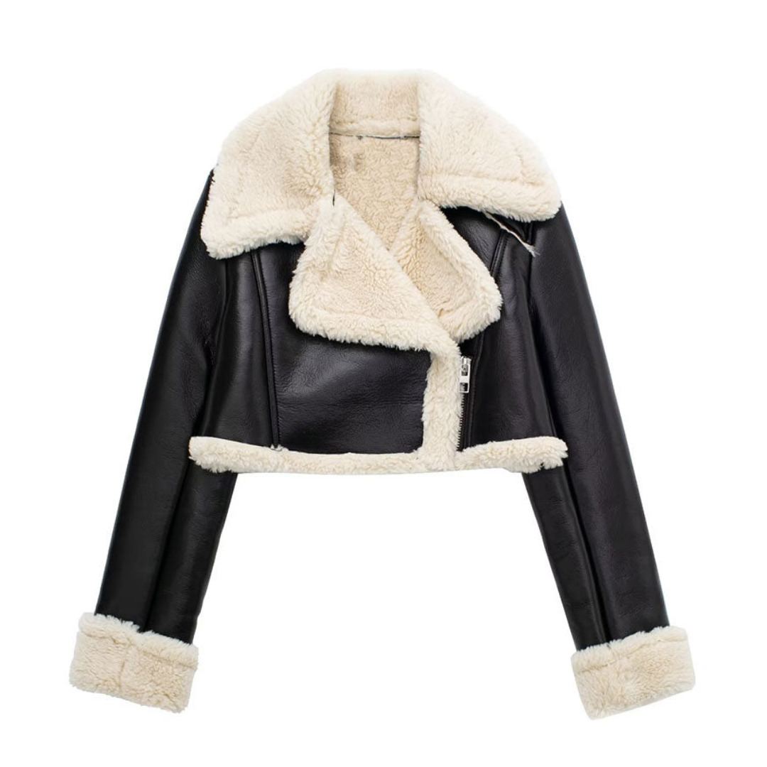 LilyMae | Fur-Neck Cropped Jacket